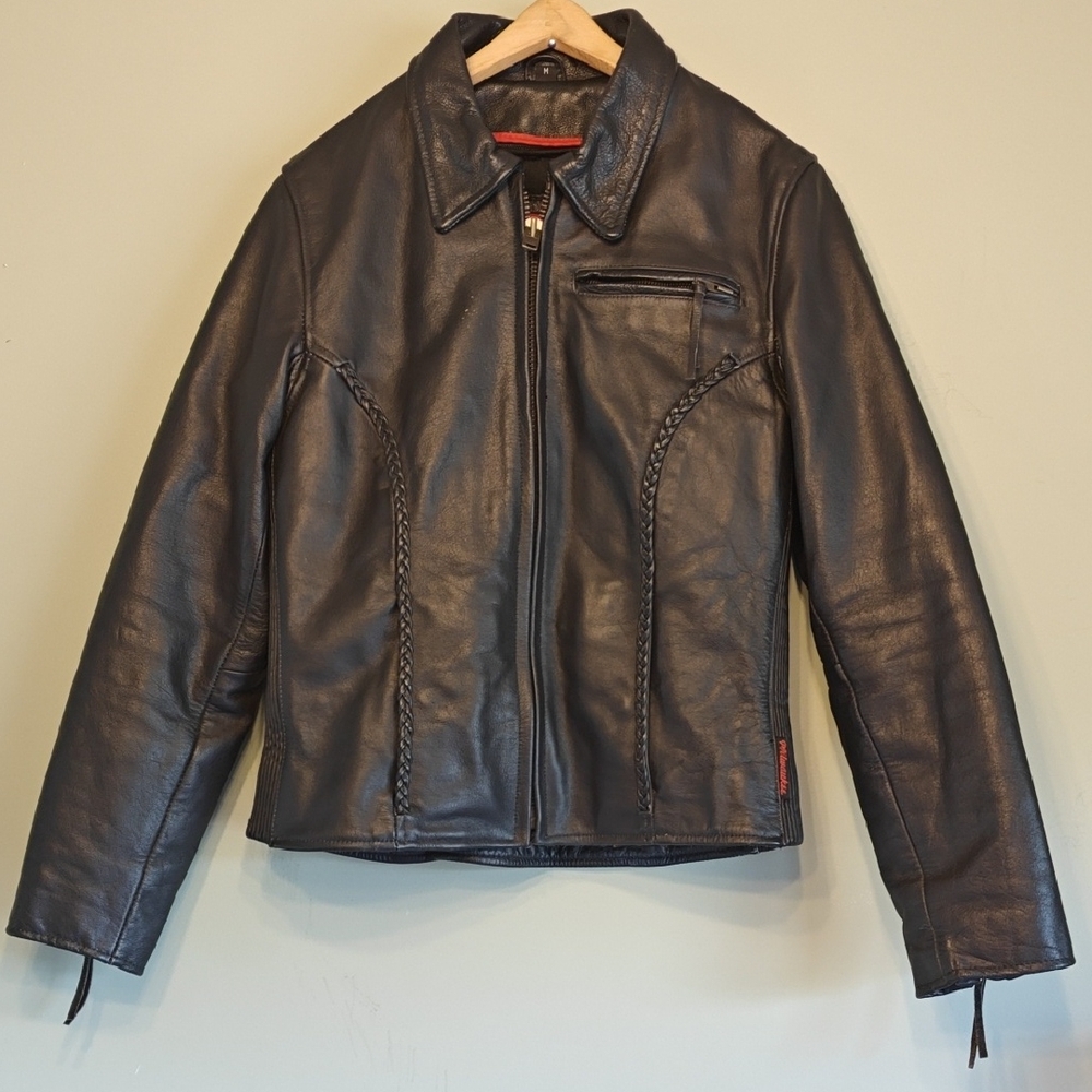 Women's Milwaukee Black Leather Jacket Size M